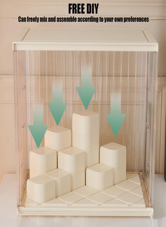 FQDGTFA Super Large Display Case for Figures Stackable Acrylic Figure Display Shelf with 20 Movable Column Hobby Display Box with Magnetic Door - Image 4